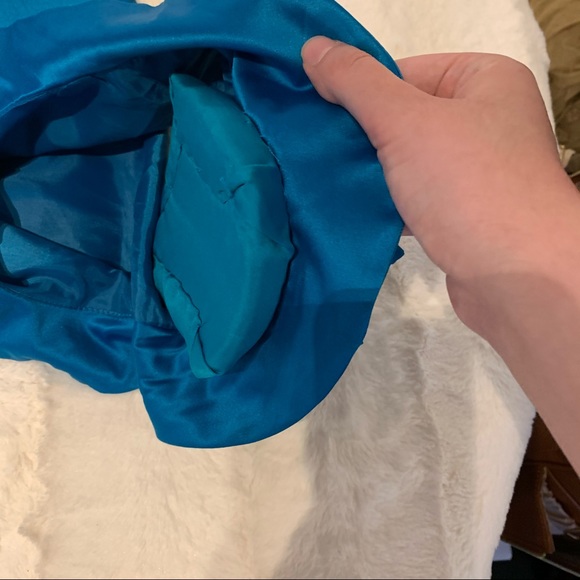 Blue One Shoulder Ruffle Cocktail Party Dress - Picture 10 of 15